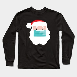 Santa Wearing Mask Long Sleeve T-Shirt